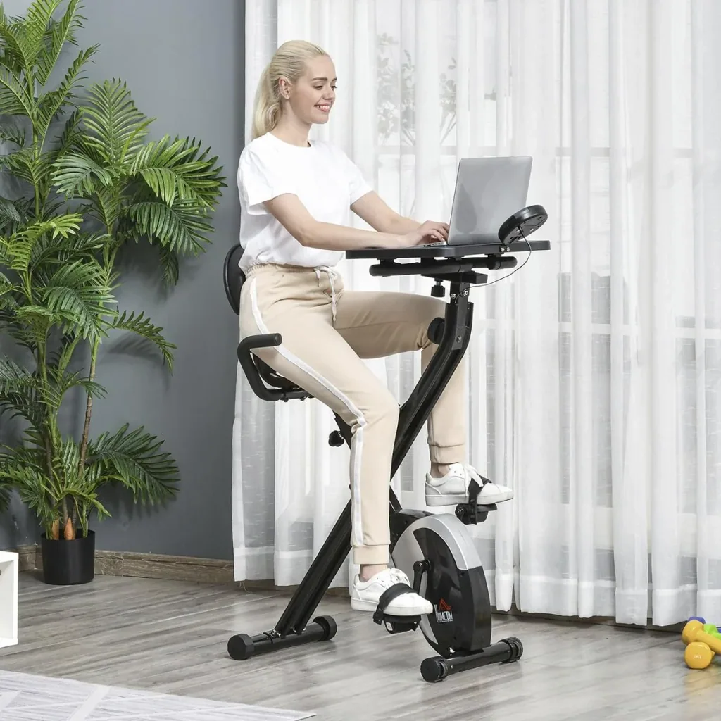 Heimtrainer Fahrradtrainer 1,5 kg Schwungrad Trimmrad mit 8 stufig einstellbarem Magnetwiderstand Rädern Stahl ABS Schwa