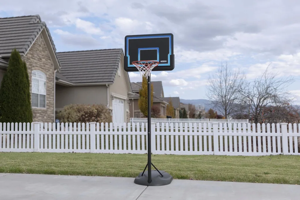 Basketballanlage Hawaii 58,5x81x167-228 cm Schwarz - Blau