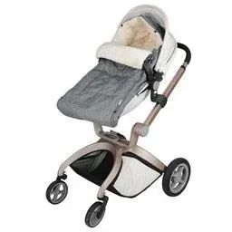 Kinderwagenfußsack Grau | Teddy | Kinderwagenfußsack Grau | Maxi-Cosi | mit Aufbewahrungstasche