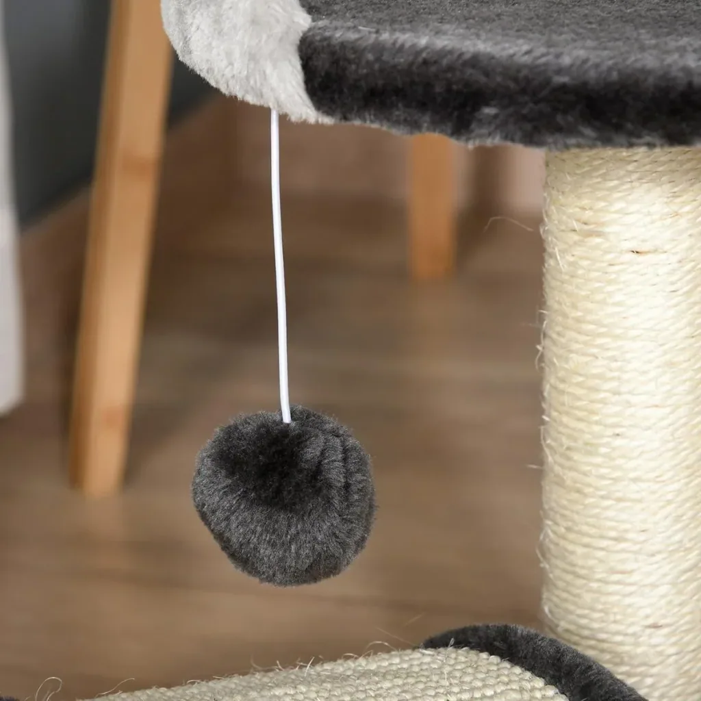 Katzenbaum mit Plüsch beige