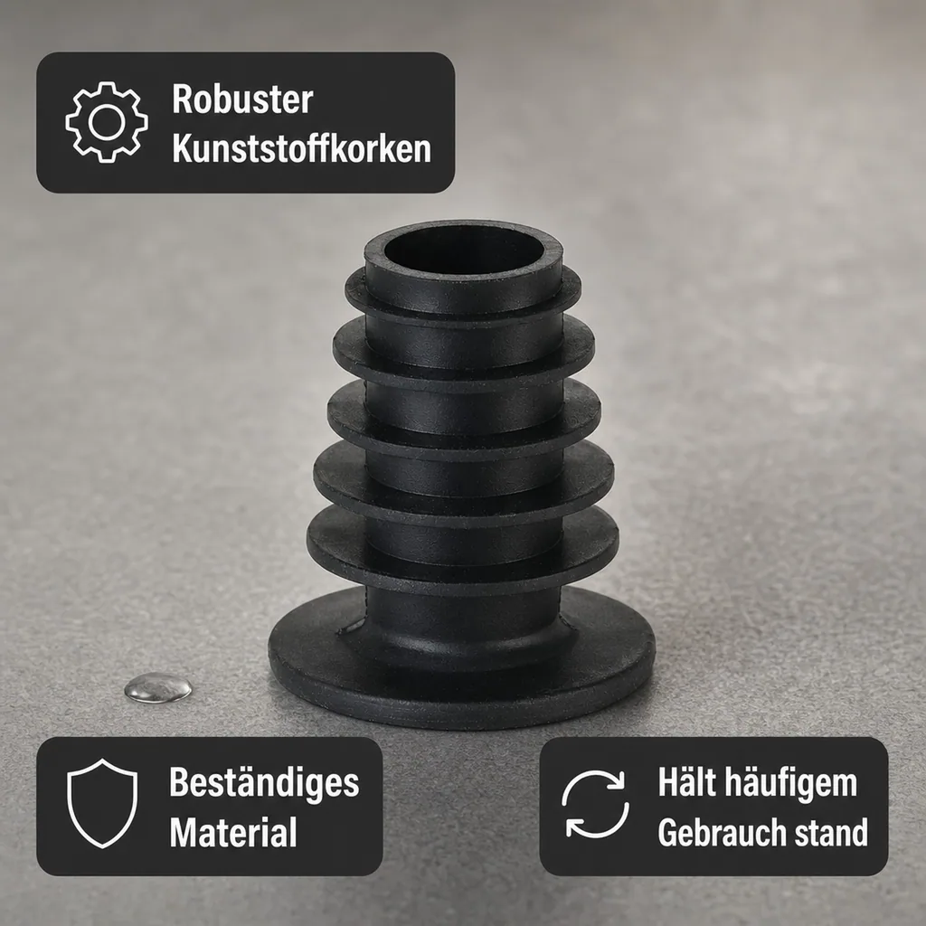 Lamellenkorken, Kunststoffkork - für 0.7 - 1.0 Liter Flaschen, 1 Stück