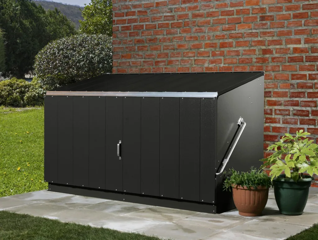 Trimetals Geräteschrank Storeguard 194×88×112 cm Anthrazit – PVC-Stahl, Up-and-over-Tür