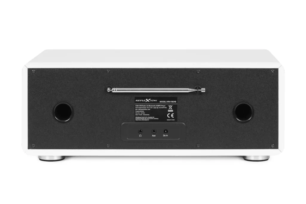 Design DAB+/UKW-Radio mit Bluetooth, CD, USB, Aux-In und Encoding in weiß