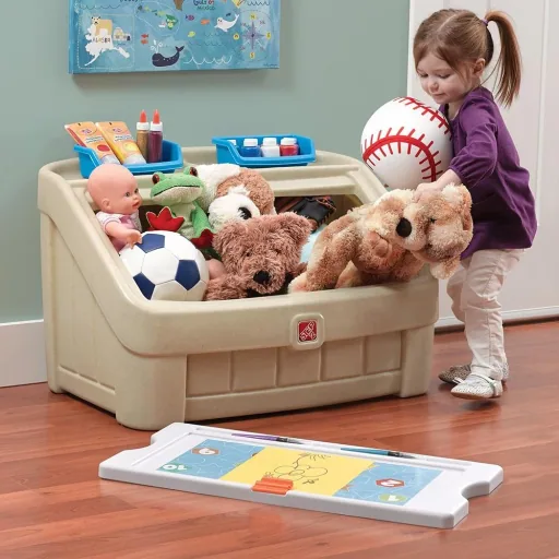 2-in-1 Toy Box & Art Deckel