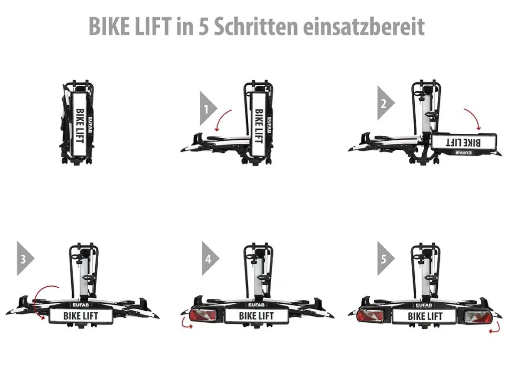 Heckträger "Bike-Lift" für Anhängerkupplung, 2 Fahrräder