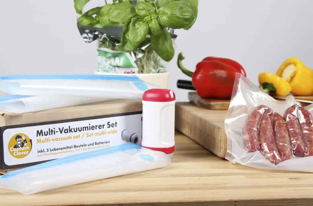 Multi-Vakuumierer mit 5 Zipper-Lebensmittelbeutel