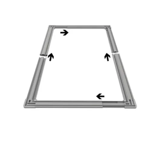 Lichtschachtabdeckung Teleskop 60 x 120 cm, grau