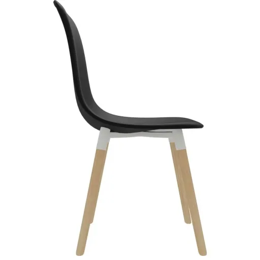 Esstischstühle 2tlg. Kunststoff schwarz