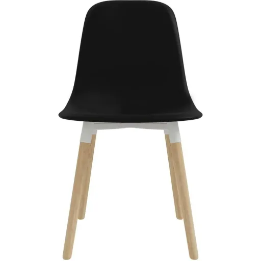 Esstischstühle 2tlg. Kunststoff schwarz