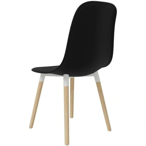 Esstischstühle 2tlg. Kunststoff schwarz