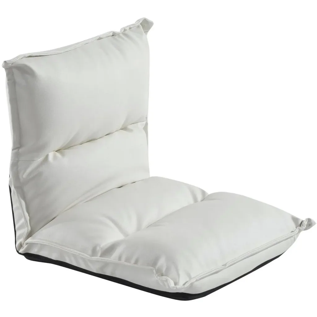 Sitzsack Sitzkissen mit Lehne klappbar weiß