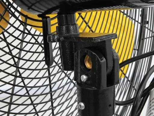 Freistehender Ventilator Stahl Ø 76 cm Schwarz/Gelb