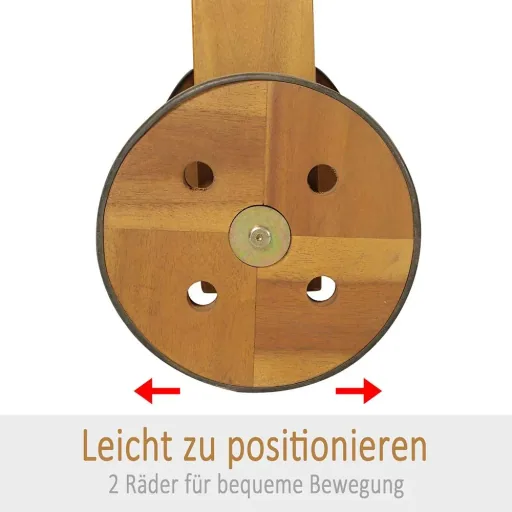Gartenliege Sonnenliege Liegestuhl klappbar verstellbar Akazienholz Natur L197 x B72 x H(34 84) cm