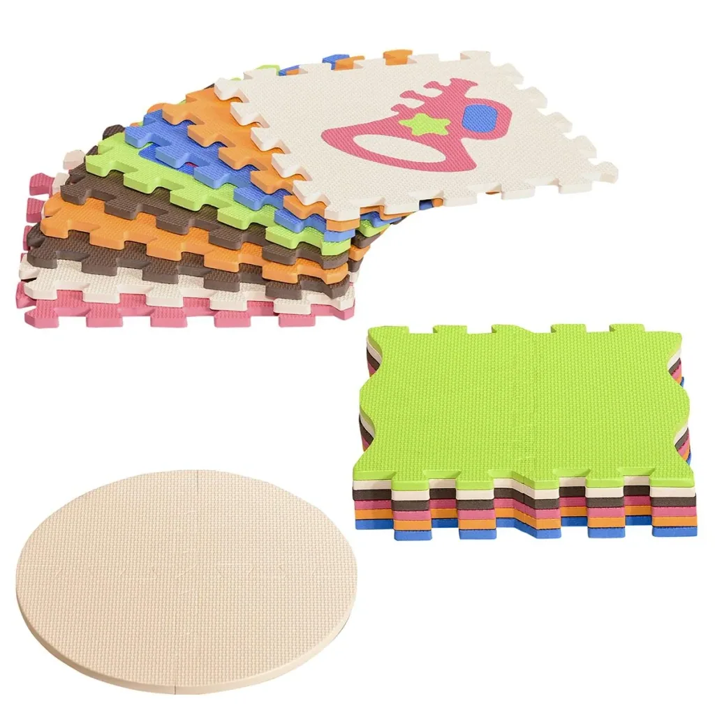Puzzlematte 25 Teile mit Musikinstrumenten Kinderspielteppich Matte Spielmatte Bodenschutzmatte Bodenmatte für 0-14 Jahr