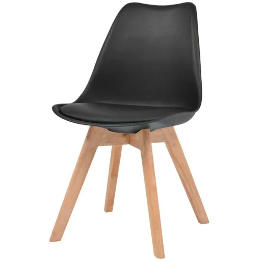 Esszimmerstühle 2-Sitzer Kunstleder schwarz