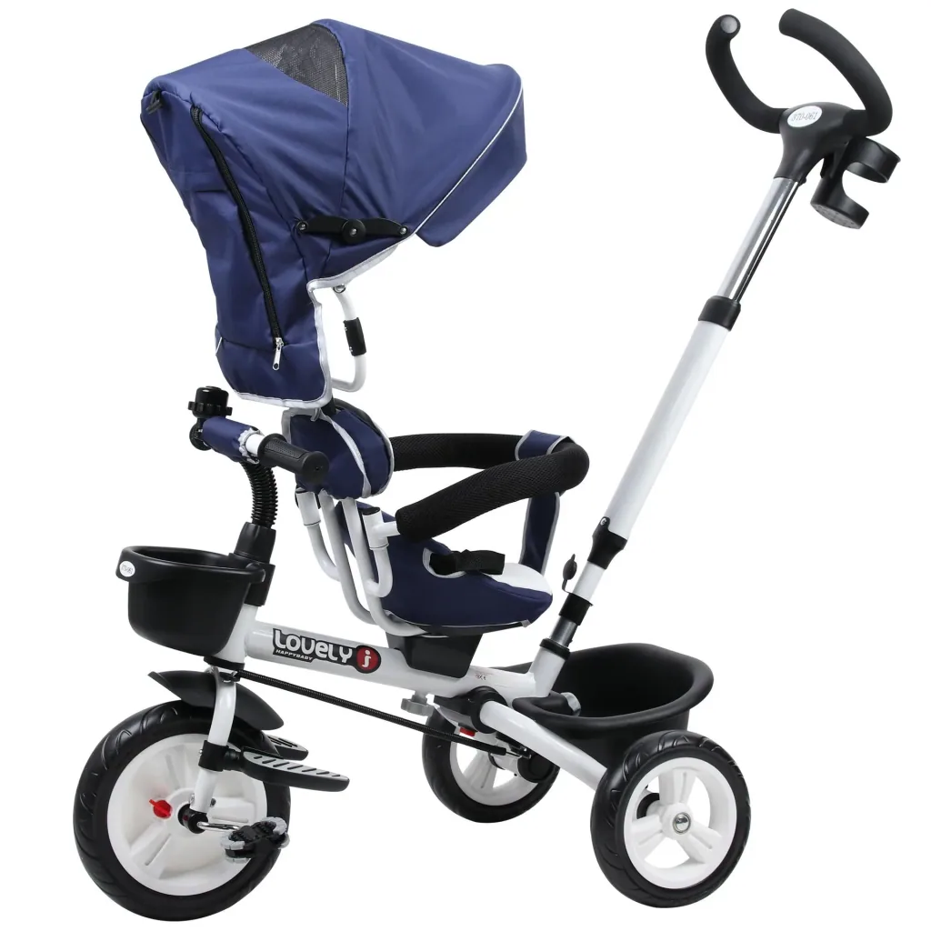 4-in-1 Kinderdreirad mit Sonnendach