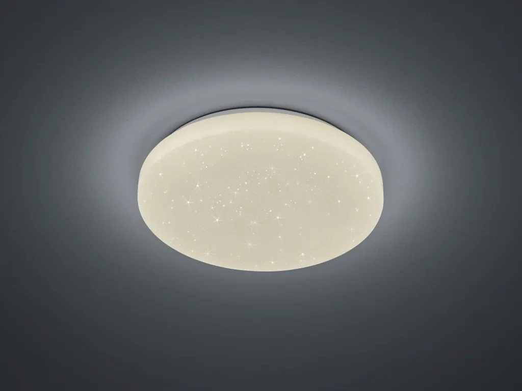 LED-Deckenleuchte CHARA, 12 W RGB-LED, 3000K, 950 lm, weiß, Fernbedienung, dimmbar, Starlight Cover