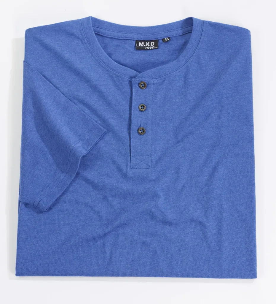 T-Shirt mit Knopfleiste, Farbe rot, Gr.M