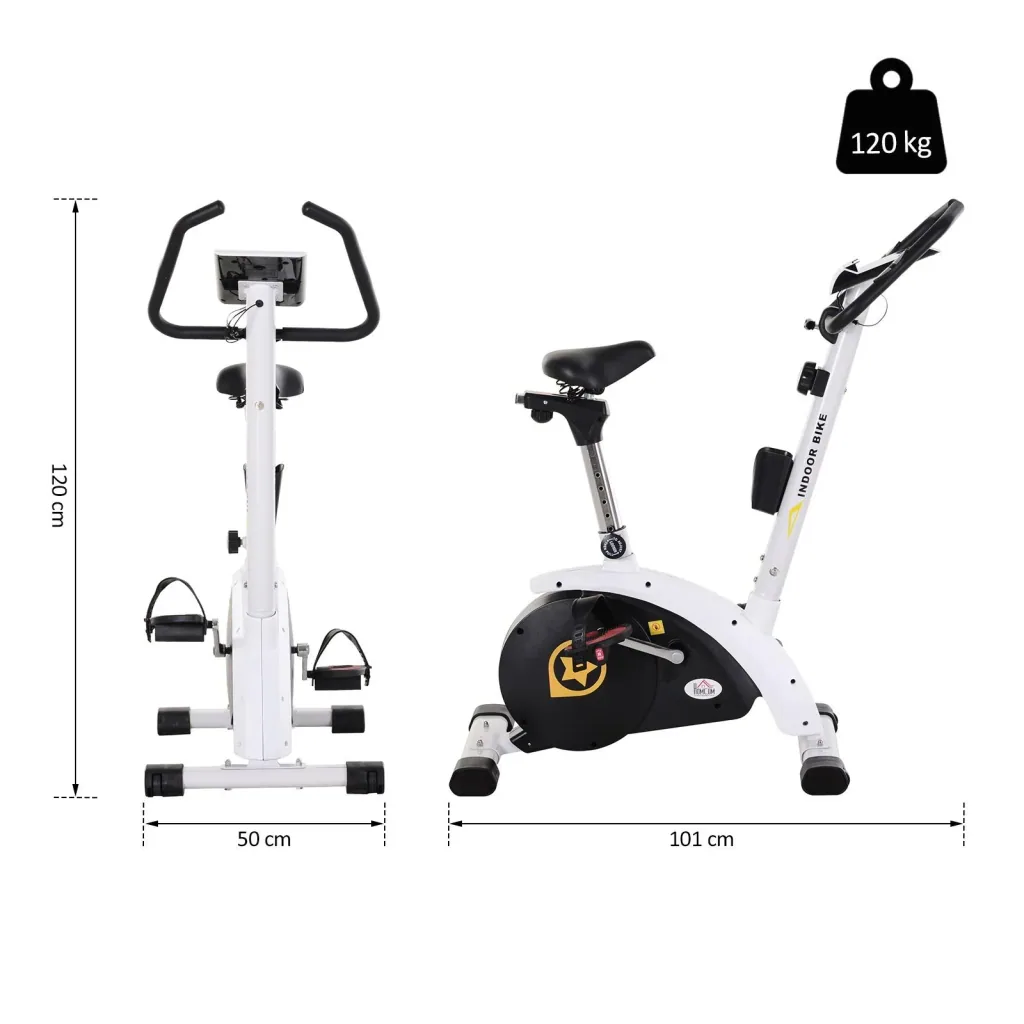 Hometrainer für den Heimgebrauch Stahl weiß