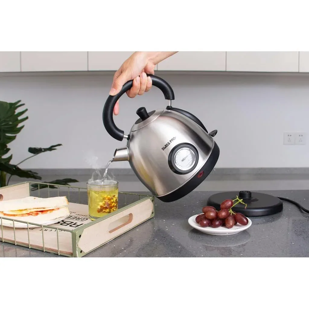 Retro-Wasserkocher - 2200W - 1,8L - Silber