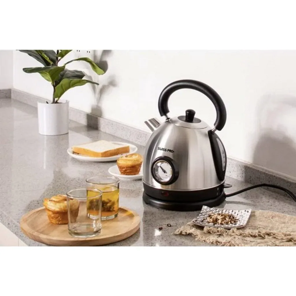 Retro-Wasserkocher - 2200W - 1,8L - Silber