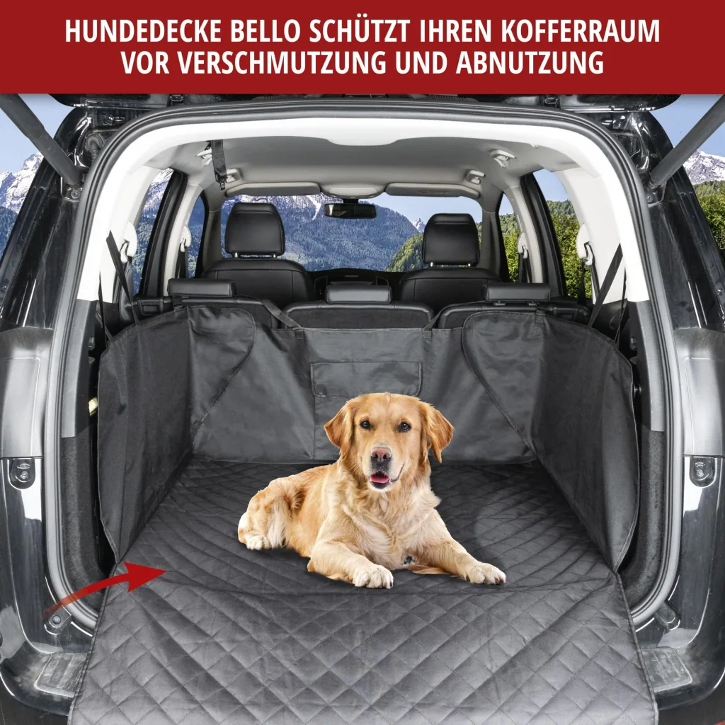 3in1 Kofferraummatte mit Ladekantenschutz, schwarz