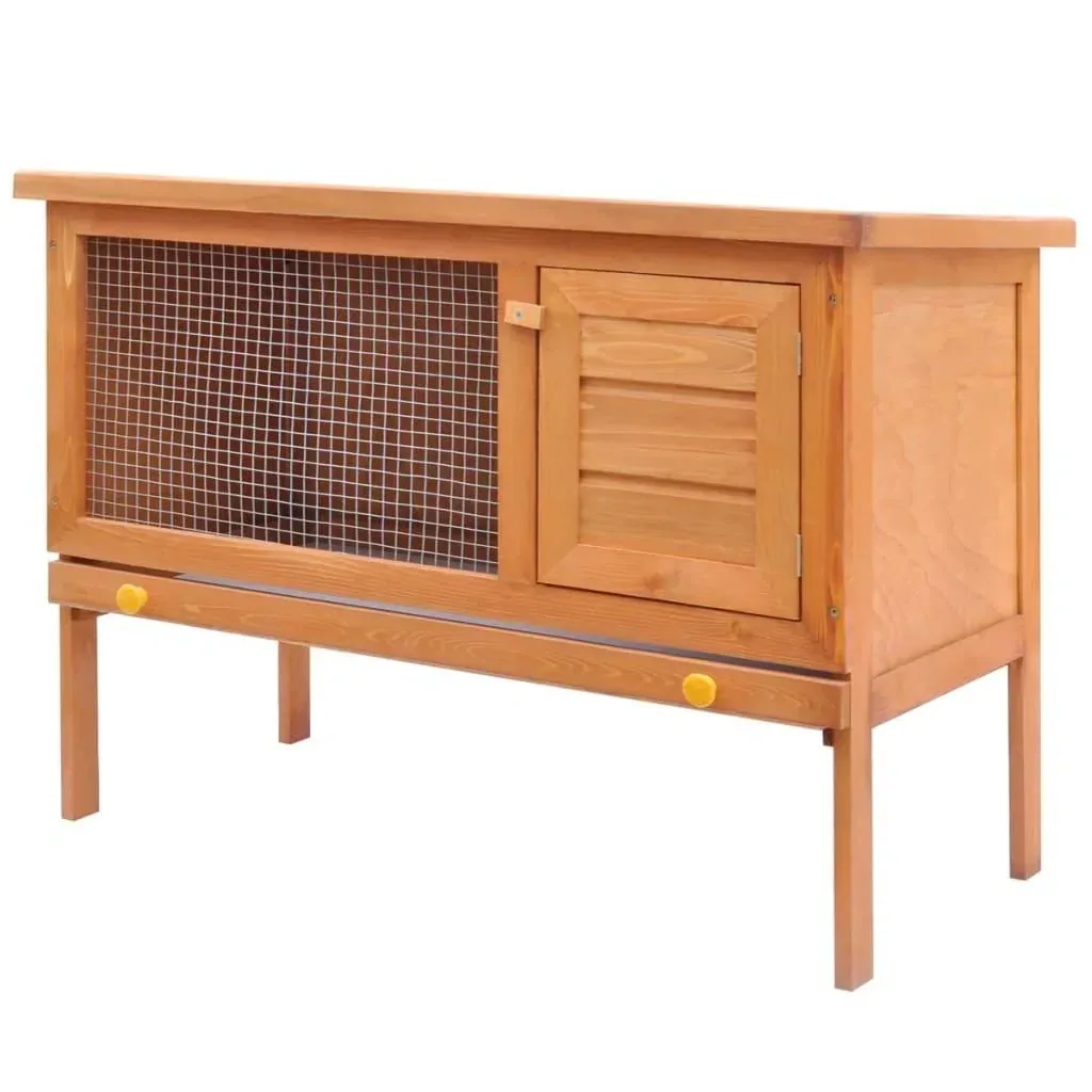 Kaninchenstall für draußen mit 1 Boden Holz
