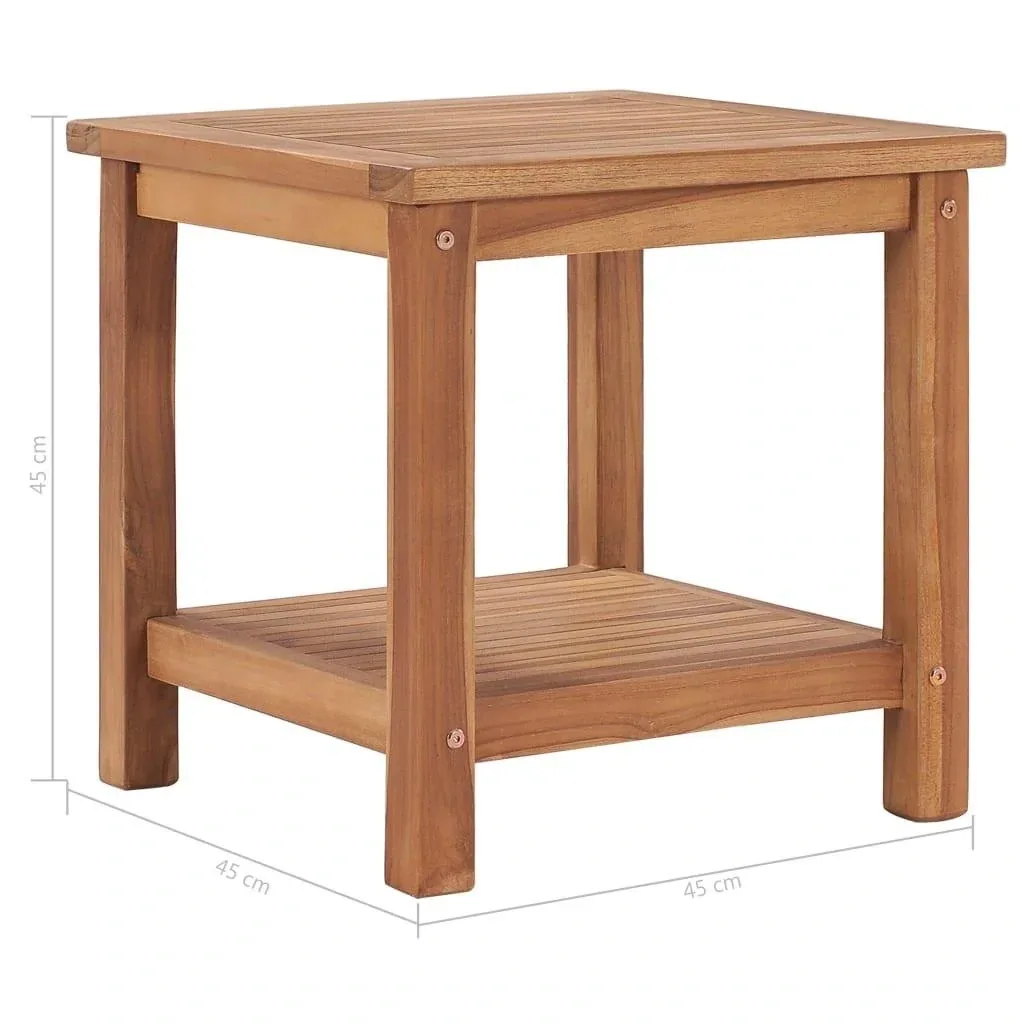 Couchtisch 45x45x45 cm massiv Teak
