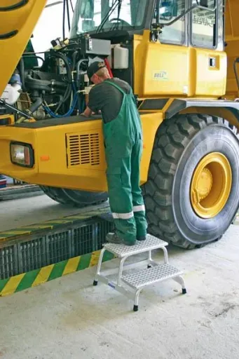Alu Montagetritt 1-Gitterrost Stufenleiter