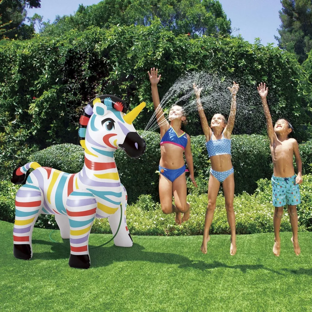 Summer Waves Sprinkler Zebra 157x94x157 cm Bunt