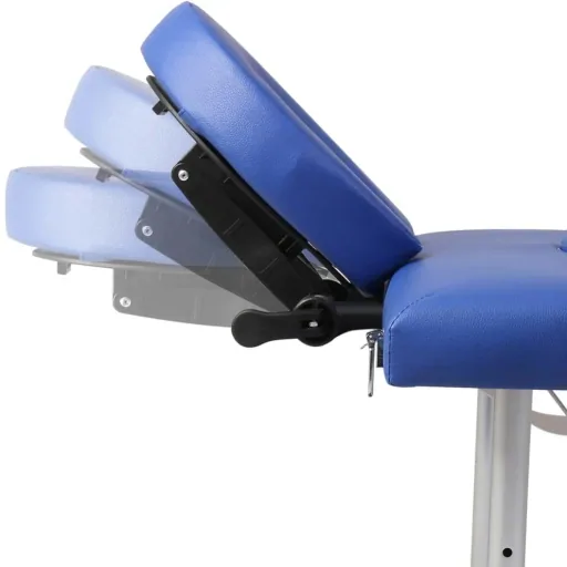 Zusammenklappbare Massageliege mit Aluminiumrahmen (vierteilig / blau)