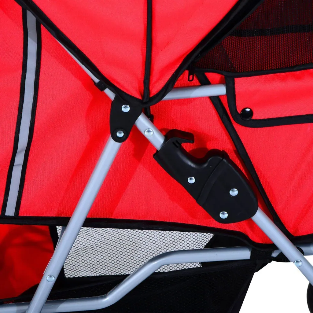 Hundewagen Hundebuggy Hunde Pet Stroller Buggy Rot