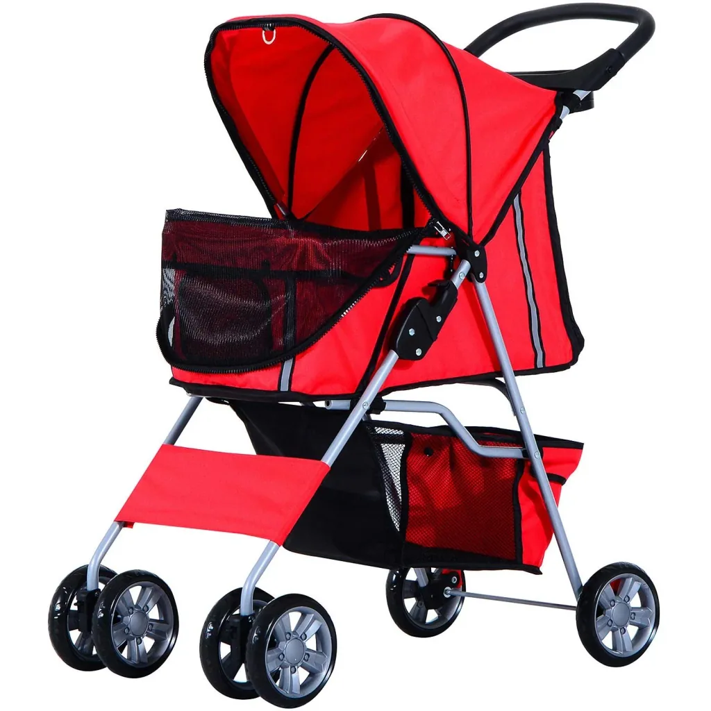 Hundewagen Hundebuggy Hunde Pet Stroller Buggy Rot