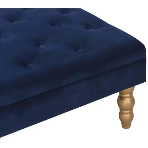 Hocker 60x60x36 cm Samt navy blau