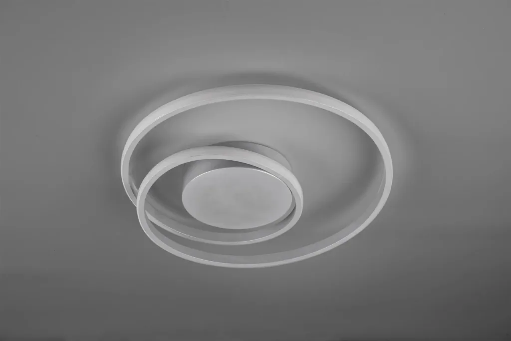 LED-Deckenleuchte ZIBAL, 22 W, 2200 lm, 3000K, Switch-Dimmer, Metall titanfarbig