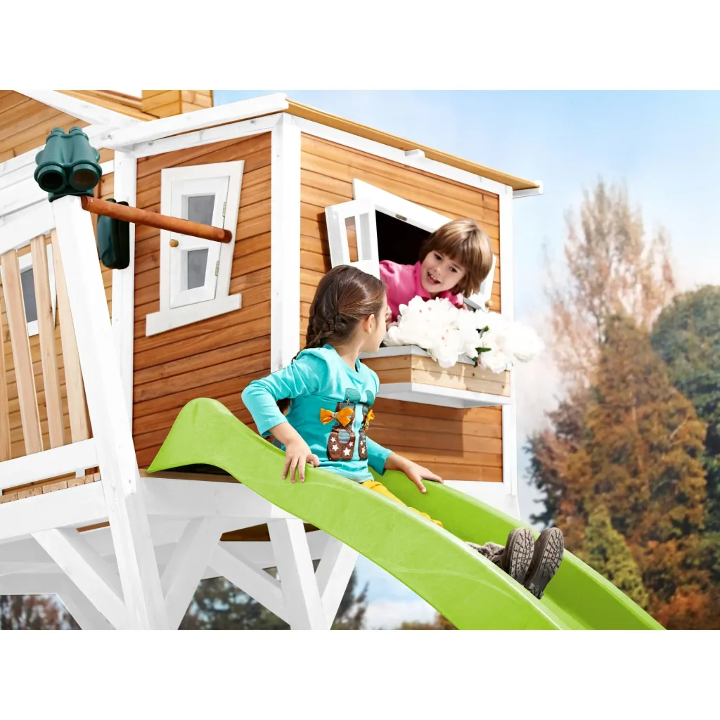 Max Spielhaus Braun/Weiß - Lindgrüne Rutsche