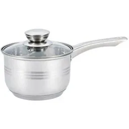 Töpfe und Pfannen - 12 Stück - Mit Untersetzern und Deckeln - Marmorbratpfanne - Bratpfanne - Schmorpfanne - Silber