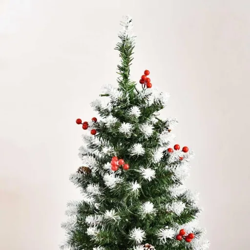 Weihnachtsbaum 1,5 m Christbaum Tannenbaum mit 25 roten Beeren