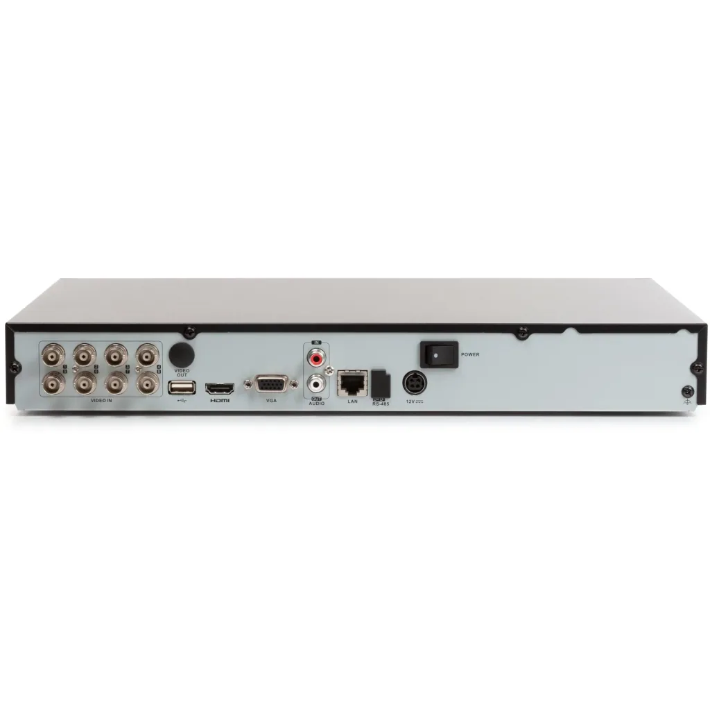8-Kanal-DVR (Digitaler Videorekorder), 8 Schnittstellen, fortschrittliche H.265+ Videokompression, unterstützt 8 MP Auflösung, Echtzeitüberwachung und intelligente Suche über die Guarding Vision App, ideal für mittelgroße