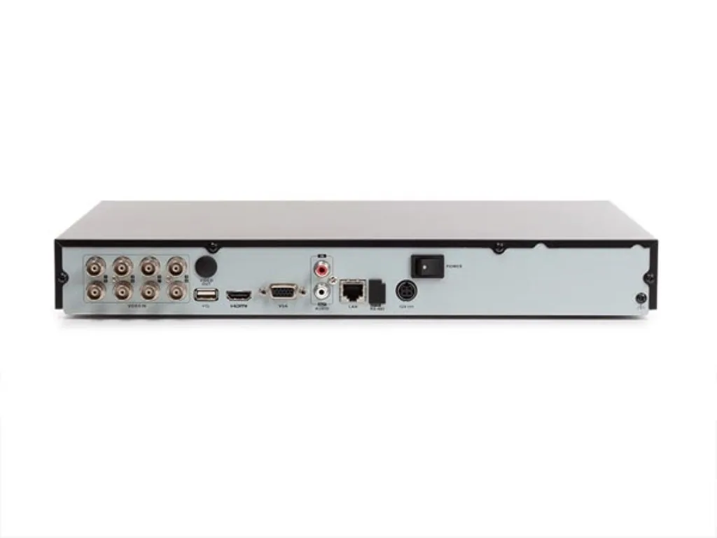 8-Kanal-DVR (Digitaler Videorekorder), 8 Schnittstellen, fortschrittliche H.265+ Videokompression, unterstützt 8 MP Auflösung, Echtzeitüberwachung und intelligente Suche über die Guarding Vision App, ideal für mittelgroße