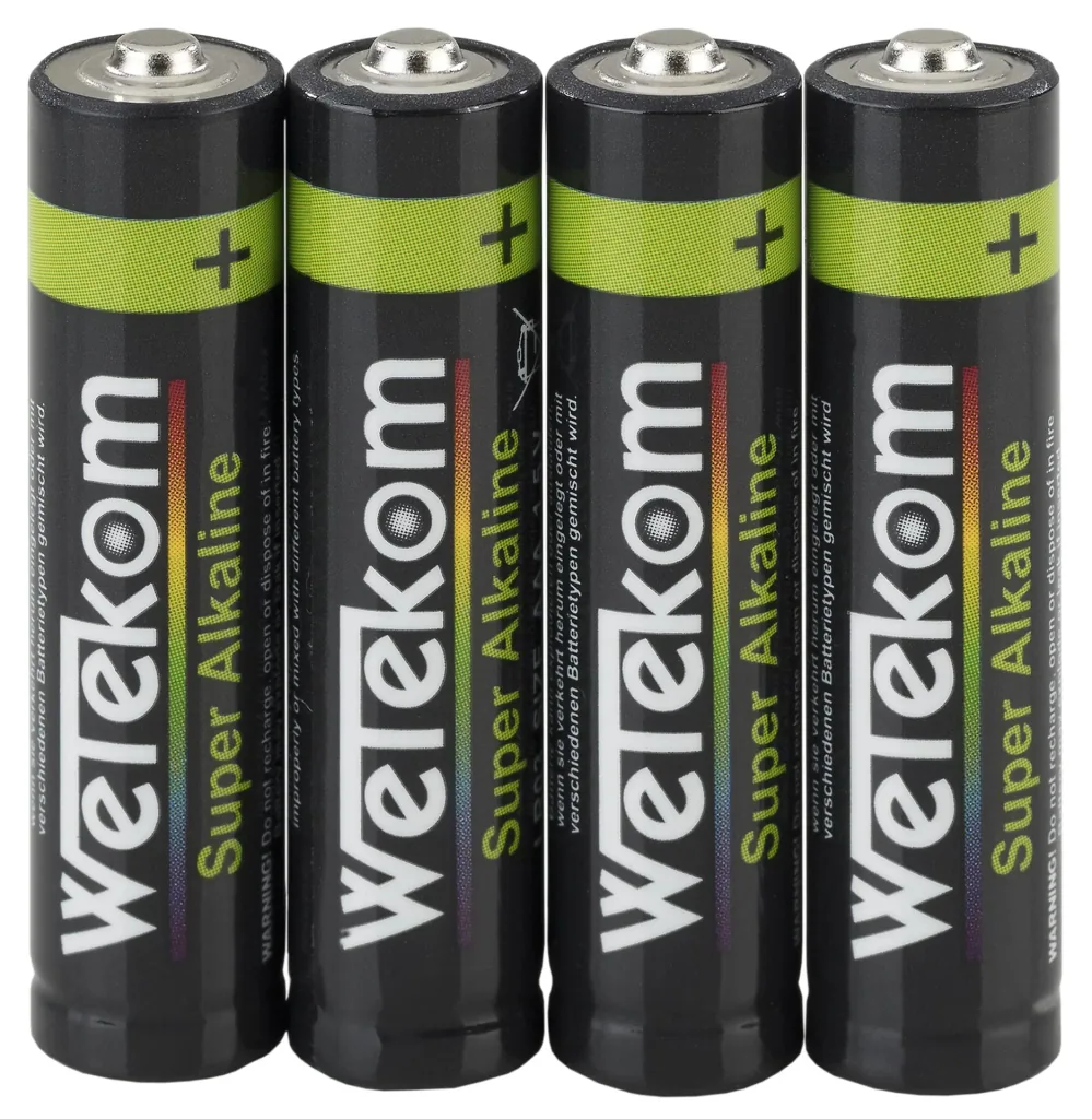 Taschenlampen mit rutschfester Gummierung inklusive Batterien - 4er Set