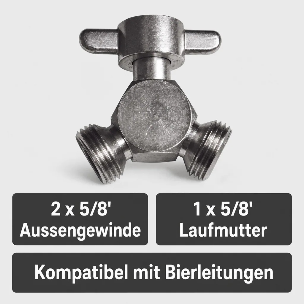 Y - Stück zur Leitungsreinigung, Schnell und einfach saubere Bierleitungen