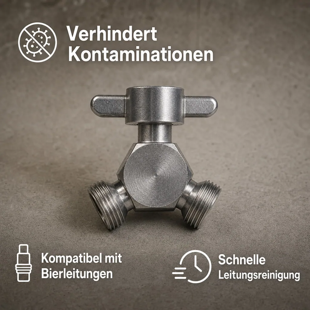 Y - Stück zur Leitungsreinigung, Schnell und einfach saubere Bierleitungen