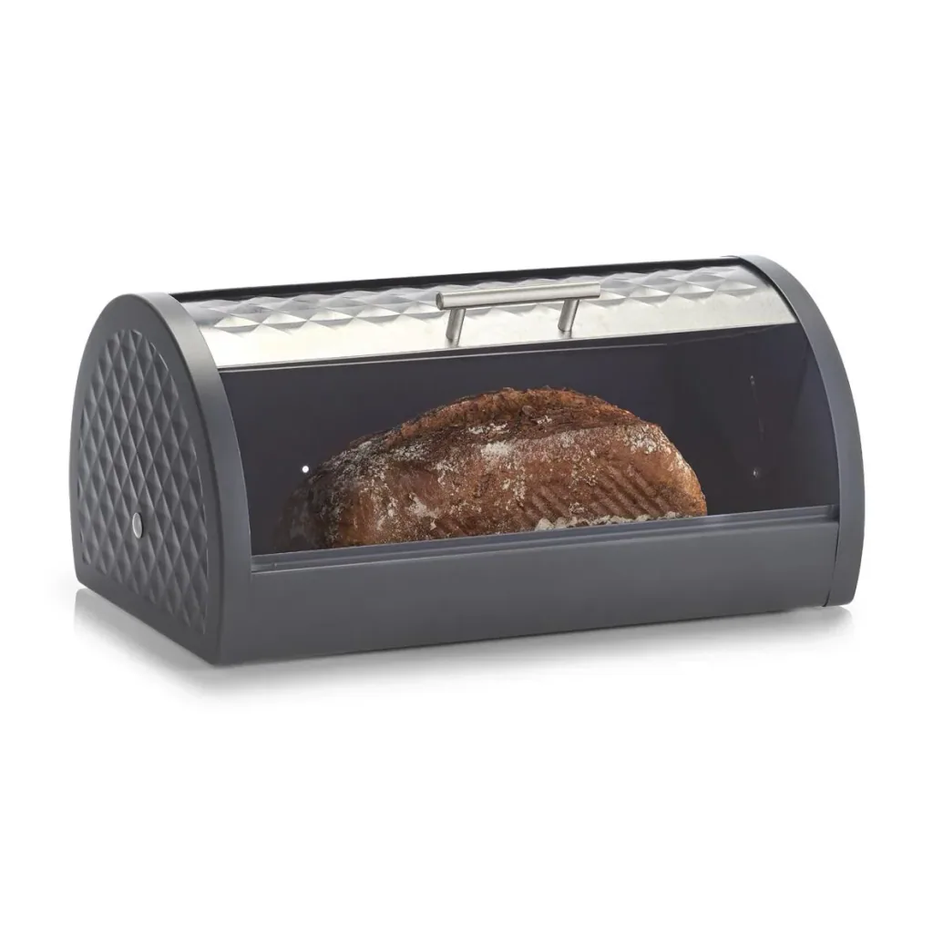Brotkasten, Edelstahl/Metall, anthrazit