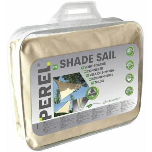 Schattentuch / Sonnensegel-Dreieck inklusive Befestigungssatz - 3,6 x 3,6 x 3,6m - Creme
