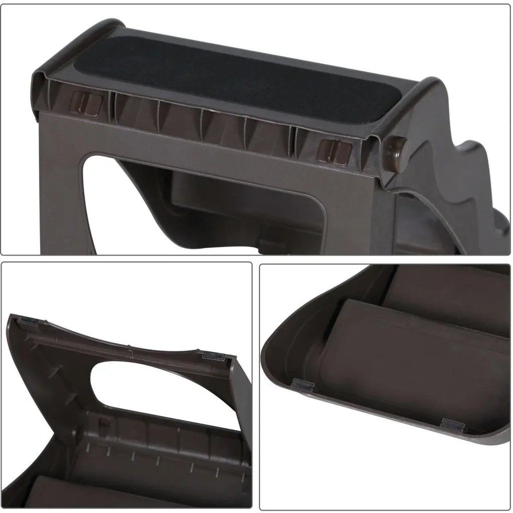 Hundetreppe Haustiertreppe 3 Stufen klappbar Dunkelbraun