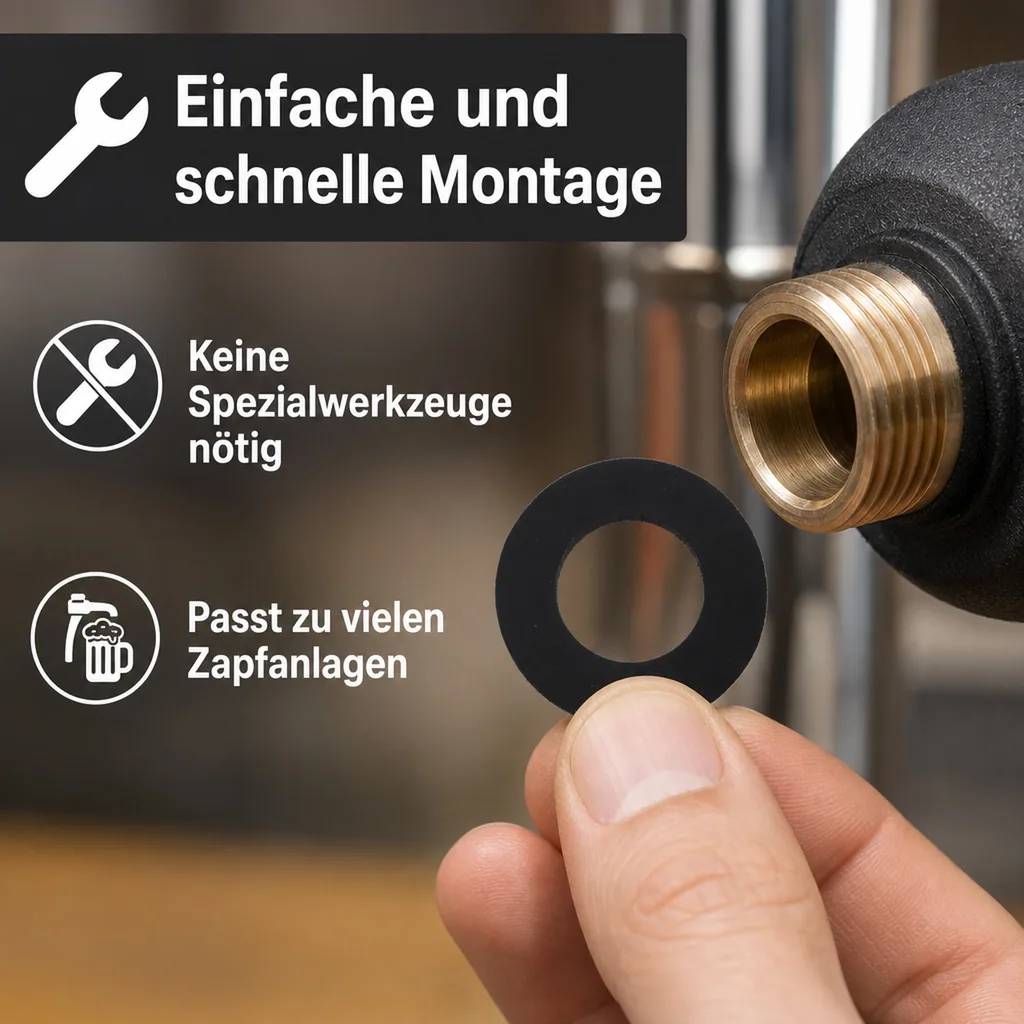 Dichtungen für Schankhähne, Schankhahndichtung, schwarz - Montagezubehör