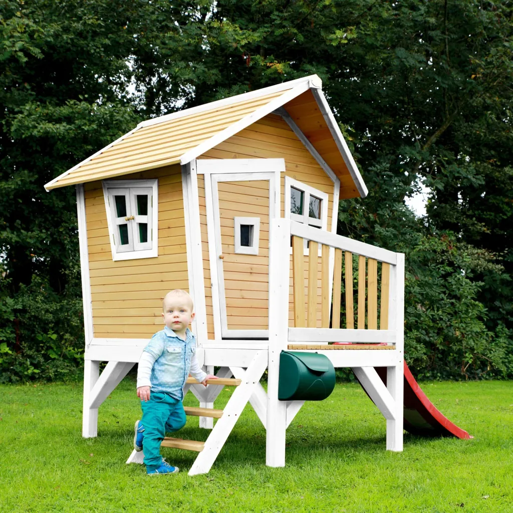 Robin Spielhaus Braun/Weiß - Rote Rutsche