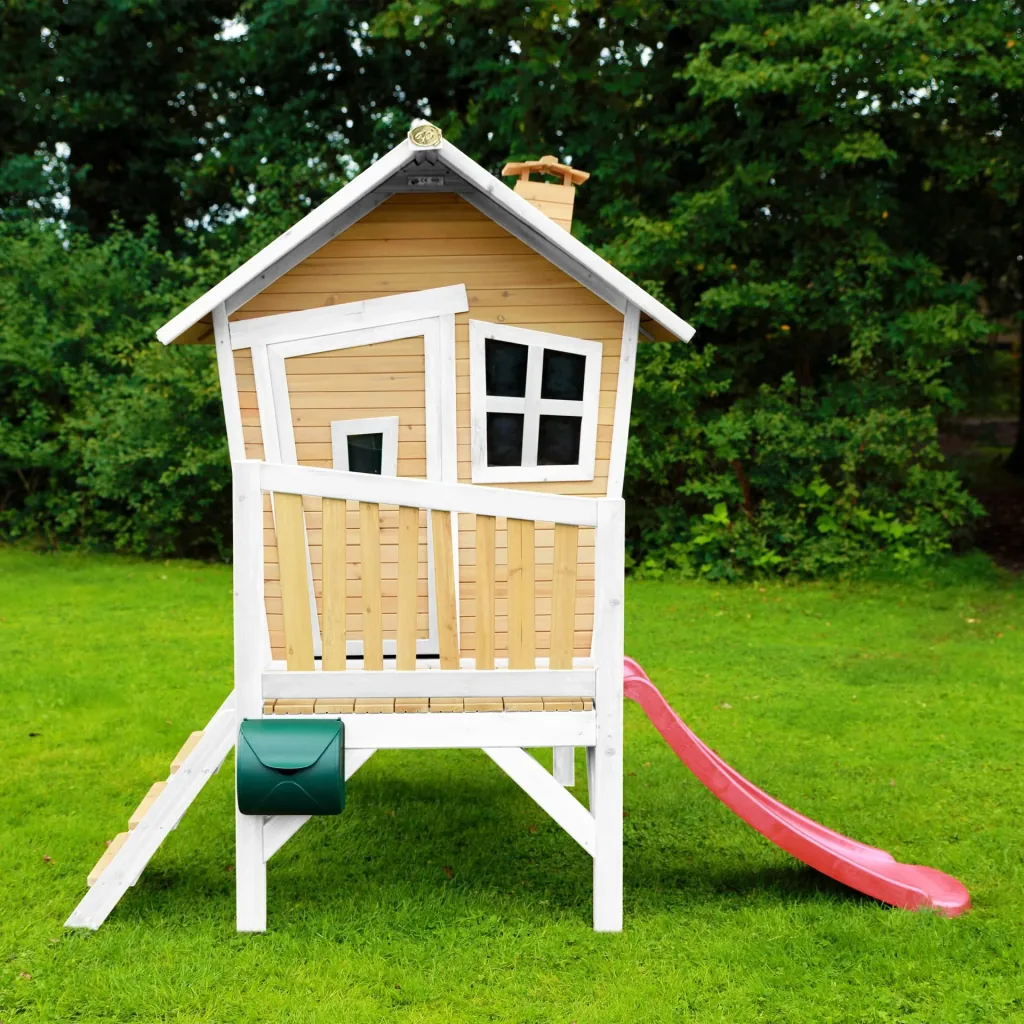 Robin Spielhaus Braun/Weiß - Rote Rutsche