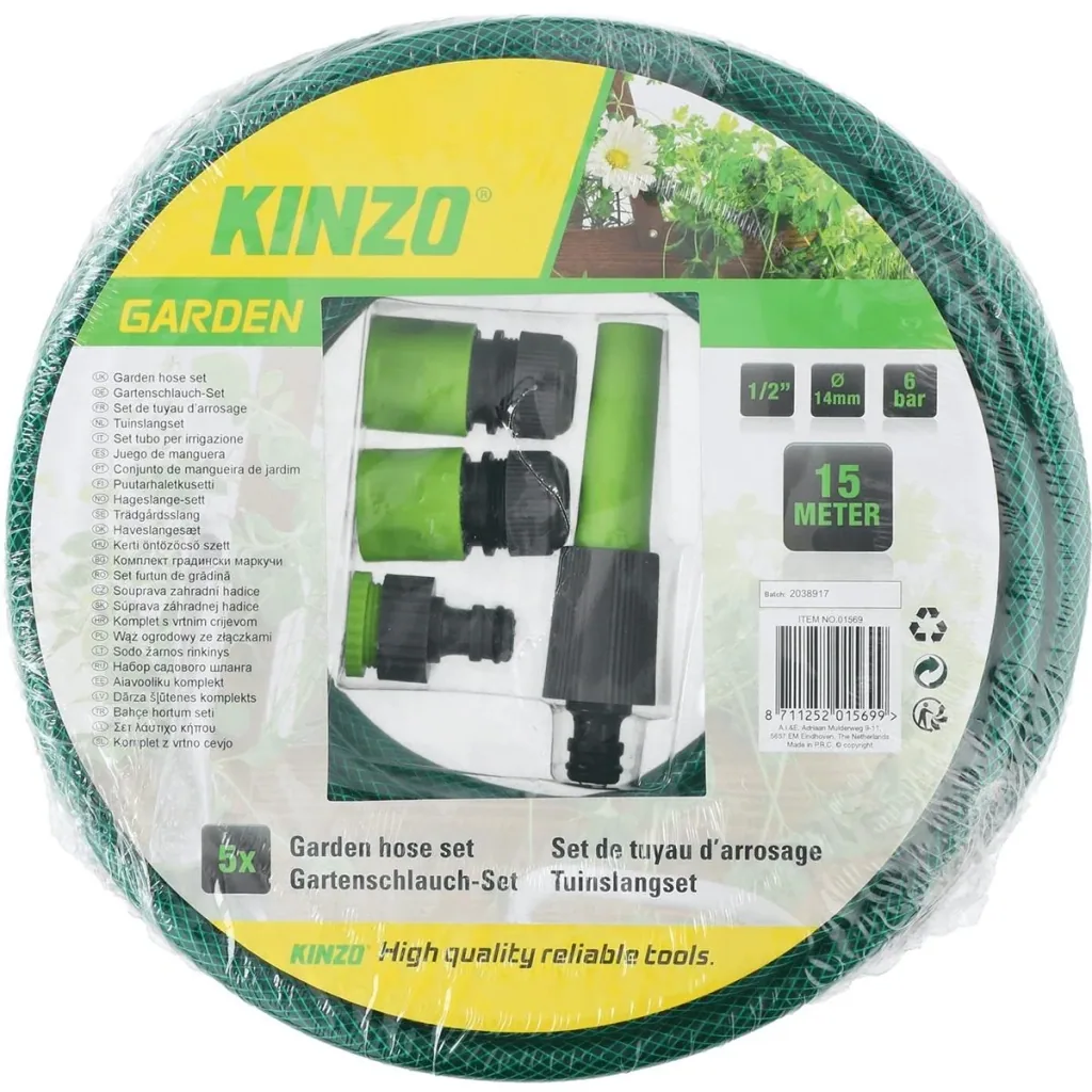 Tauchpumpe - 900W - 18000L/h MIT 15-Meter-Gartenschlauch inklusive Düse und Armaturen UND 1"-Hahn